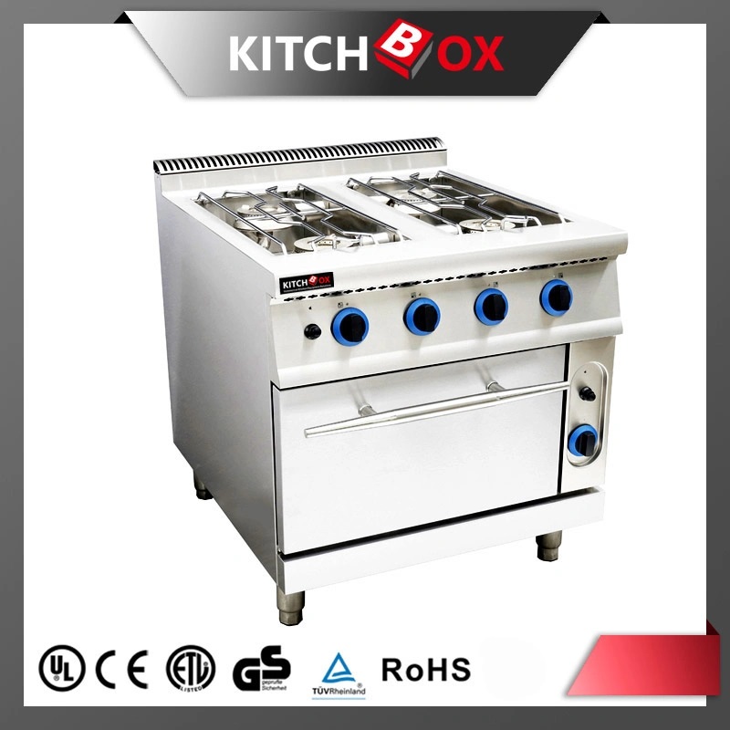 4 Burner Gas Burner with Gas Oven, Gas Range Oven, Kitchen Equipment